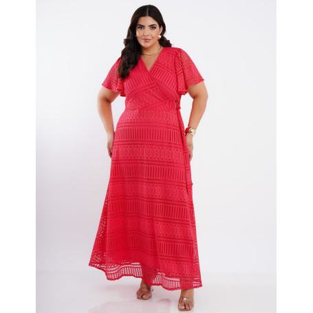 VESTIDO LONGO TULE DE RENDA 