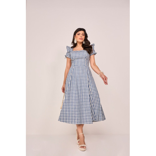 VESTIDO DE ALGODAO COM VIVC