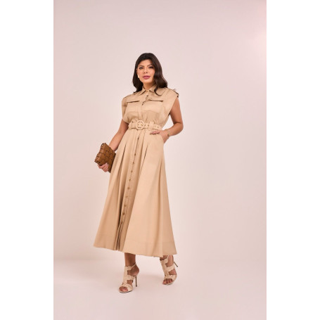 VESTIDO CHAMISE VISCOSE BOLSOS