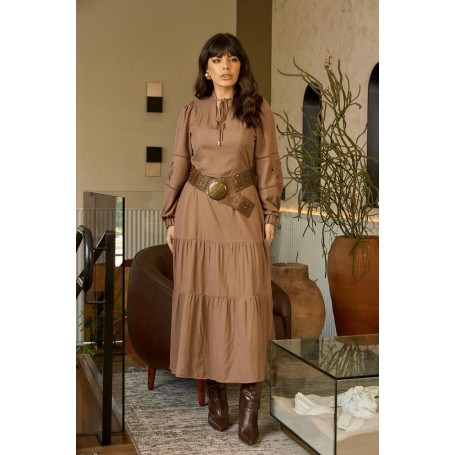 VESTIDO MANGA COM BORDADO 