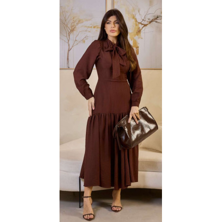 VESTIDO MIDI COM LAÇO
